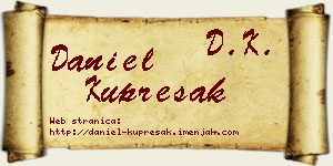 Daniel Kuprešak vizit kartica